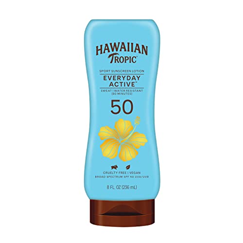 Hawaiian Tropic Everyday Active Lotion Sunscreen SPF 50, 8oz & After Sun Body Butter with Coconut Oil, 8oz | After Sun Lotion, Moisturizing Body Lotion, After Sun Moisturizer