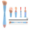 Bling Toman 4-in-1 Makeup Brush,Makeup Sponge,Blush Blending,Eyeshadow,Eyebrow&Liner Lip Face Foundation All-in-One Brushes Travel Makeup Brush Set Mini Makeup Tools Kit, Cosmetics Gift for Women