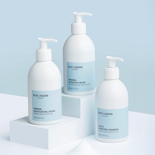 Blue Lagoon Iceland Mineral Moisturizing Cream 300ML - Hydrates & Nourishes Dry Sensitive Skin - No Fragrance