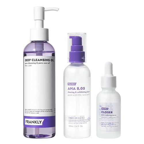 Pore Care Set with Cleansing Oil, Peptide Serum & Toner – Vegan Skin Care Kit