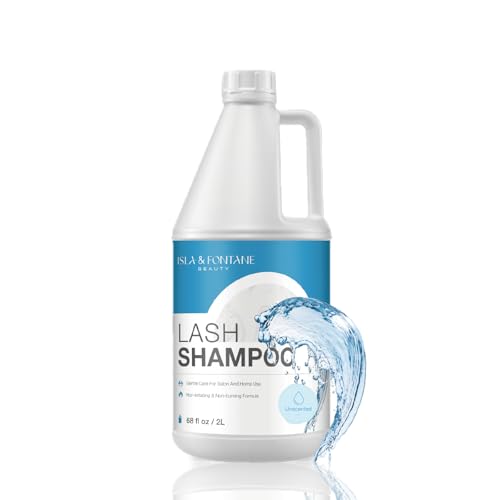 ISLA & FONTANE Lash Shampoo Bulk ? Multi-Scent Series ? 68 fl oz / 2L | Gentle Eyelash Cleanser for Lash Extensions | Non-Irritating | Professional Lash Bath Foam For Salon And Home Use (Unscented)