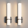 Aoceley Black 15.7in Modern LED Wall Sconces 18W 3000K 1200Lumens 2-Pack