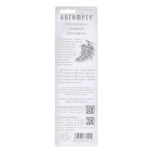 Sustainable Bamboo Toothbrush Pack of 6 - Soft Bristles, Natural Oral Care