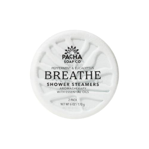 Breathe Eucalyptus & Peppermint Shower Steamers - Aromatherapy Tablets for Relaxation, 3-Pack