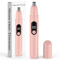 Nose Hair Trimmer Rechargeable Cordless Painless Ear and Eyebrow Trimming Tool-Dual Edge Easy Cleansing for Man Woman (Pink)