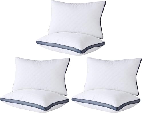 Queen Size Pillows Set of 6 - Luxury Hotel Comfort for Sleepers