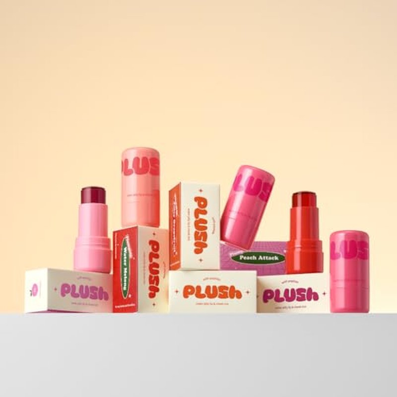 Elensilia Plush Water Jelly Lip & Cheek Tint ? Juicy Grapefruit, 10g (0.35oz) | Lightweight & Buildable Tint for a Natural, Fresh Glow