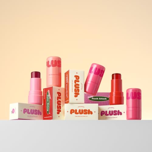 Elensilia Plush Water Jelly Lip & Cheek Tint ? Peach Attack, 10g (0.35oz) | Lightweight & Buildable Tint for a Natural, Fresh Glow