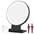 Auxmir Rechargeable 1X/30X Magnifying Makeup Mirror with Light - Black