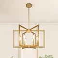 Klgxnrd 6-Light Gold Pendant Light Fixture Modern Farmhouse Chandelier