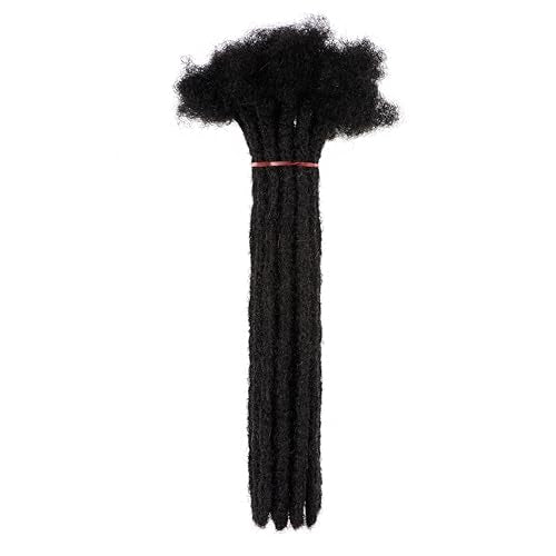 0.2cm Locs Human Hair Dreadlock Extensions - 10 Inch, 20 Strands, Natural Black, Variation of THIS listing