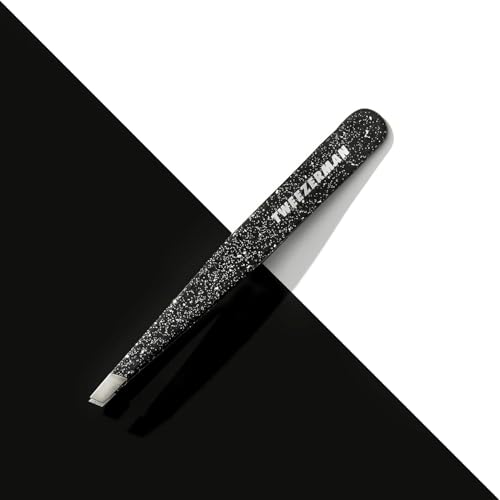Eyebrow Tweezers Slant Tip - Dusted Onyx, 1 Count