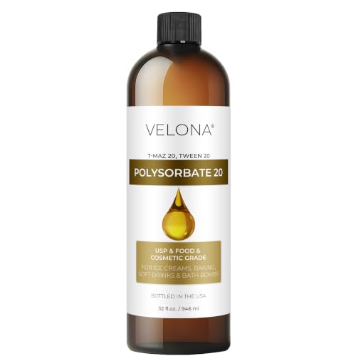 Polysorbate 20 Food & Cosmetic Grade - 32 Fl Oz Nonionic Emulsifier