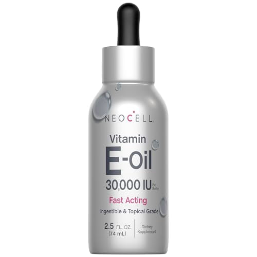 NeoCell Vitamin E Oil 30000iu | 2.5 fl oz | Ingestible & Topical Grade | Fast Acting Formula | for Skin, Hair, and Face