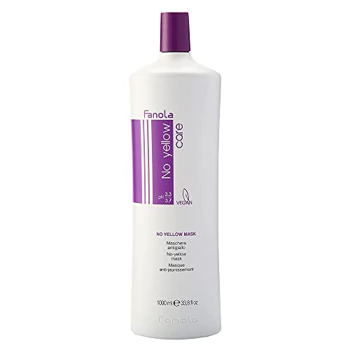 Fanola No Yellow Mask 1000ml – Purple Hair Toner & Hydrating Deep Conditioning