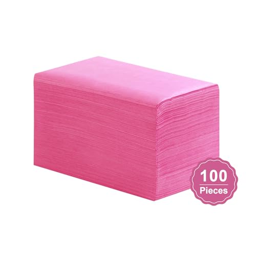 Disposable Massage Table Sheets 100 Pcs Pink 31x71 Inches - Soft & Waterproof