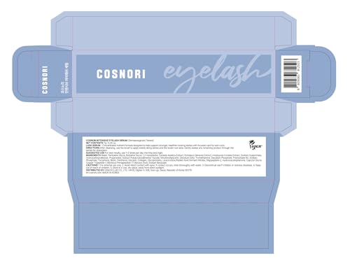 COSNORI Eyelash Serum for Stronger Lashes - Plant-Based Collagen & Peptides, Hypoallergenic, 0.2 fl oz