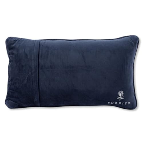 FURBISH Needlepoint Pillow 8x14 Inches - Decorative Dinner Quote Accent Cushion