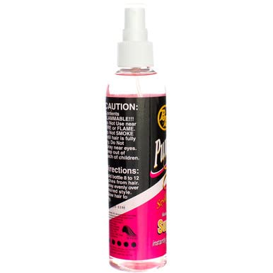 Bronner Brothers Pump It Up Spritz Gold Super Hold Hair Spray 8oz Pack of 4 - Fast Drying, No Buildup