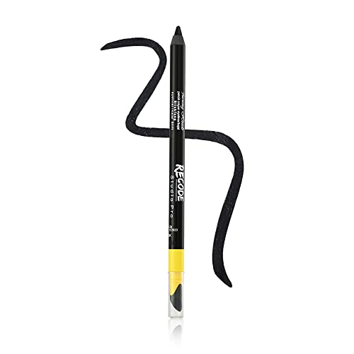 Waterproof Gel Eyeliner Pencil with Smudger - Long-lasting Black 1.2g