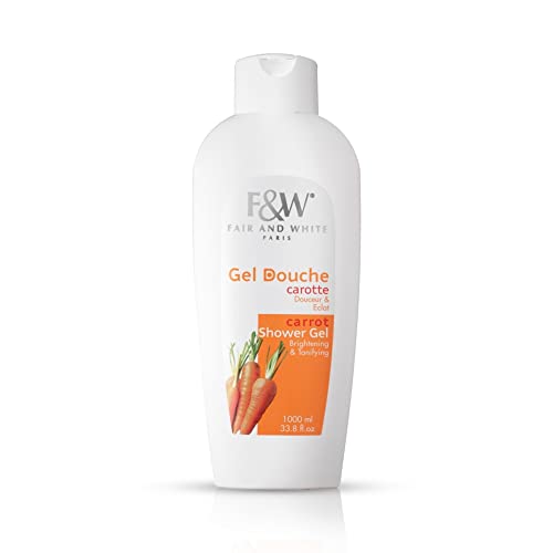 FAIR & WHITE Carrot Body Wash 1000ml - Brightening & Refreshing Skin Care