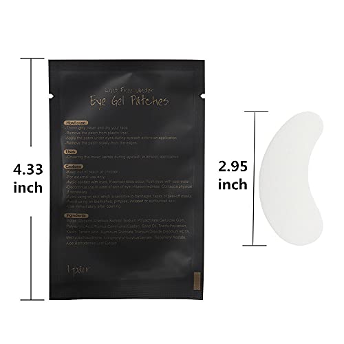 myaokue-up 100 Pairs Eye Gel Pads, Lint Free Under Eye Patches for Eyelash Extensions, Premium Eye Mask Beauty Tool Kit