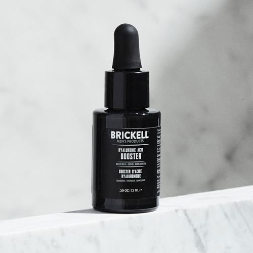 Brickell Men's Hyaluronic Acid Booster Serum for Face, Unscented 0.5 fl oz