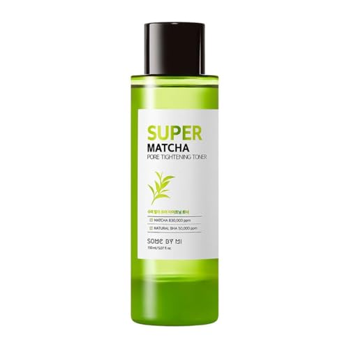 SOME BY MI Super Matcha Pore Tightening Toner - 5.07Oz, 150ml - Made from Matcha Extracts for Sensitive Skin - Skin Moisturizing and Purifying - Blackheads, Sebum and Pore Care - Korean Skin Care