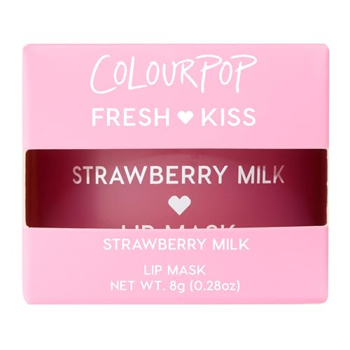 ColourPop Fresh Kiss Lip Mask - Leave-On Lip Moisturizer & Overnight Treatment - Replenishes Dry Lips with Shea Butter & Vitamin E - Strawberry Milk (0.28 oz)
