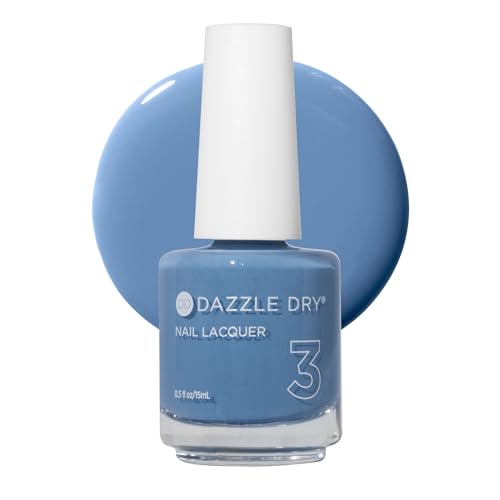 Dazzle Dry Nail Lacquer - Varsity Blues, Quick-Dry Long-Lasting Nail Polish 0.5 fl oz