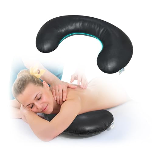 Breast Pillow for Massage Table, Massage Breast Support Pillow for Sleeping, Massage Bolster Wedge, Post Surgery Breast Pillow Chest, Faux Leather Spa Massage Cushion Prone Pillow for Beauty Salon