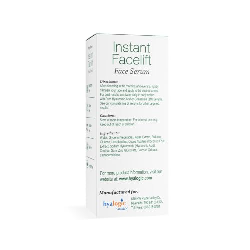 Hyalogic Instant Facelift Serum 0.47 Fl Oz with Hyaluronic Acid & Pepha-Tight - Skin Firming & Wrinkle Reduction