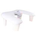 White Manicure Arm Rest with 360° Rotating Phone Holder for Nail Tech - MZCMSL
