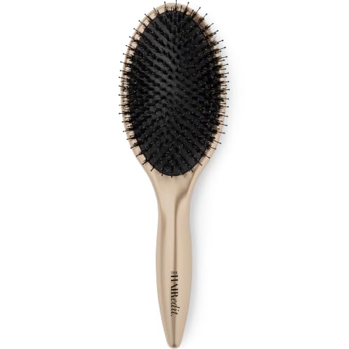 The Hair Edit Finish & Shine Boar Bristle Hair Brush - Gold, Regular