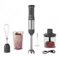Grey 5-in-1 Cordless Hand Blender with Rechargeable Battery & Multi-Functional Attachments