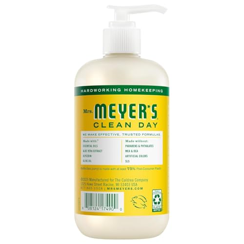 Mrs. Meyer's Botanical Bloom Hand Soap Variety Pack 12.5 Fl Oz (6 Count) - Rosemary, Basil, Geranium, Honeysuckle, Lavender & Lemon Verbena