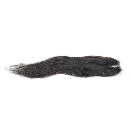 14-Inch Brazilian Virgin Human Hair Lace Closure Middle Part - Natural Black