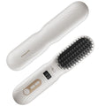 Cordless Hair Straightening Brush with Ionic & Keratin Care, Rechargeable Heated Styling Tool