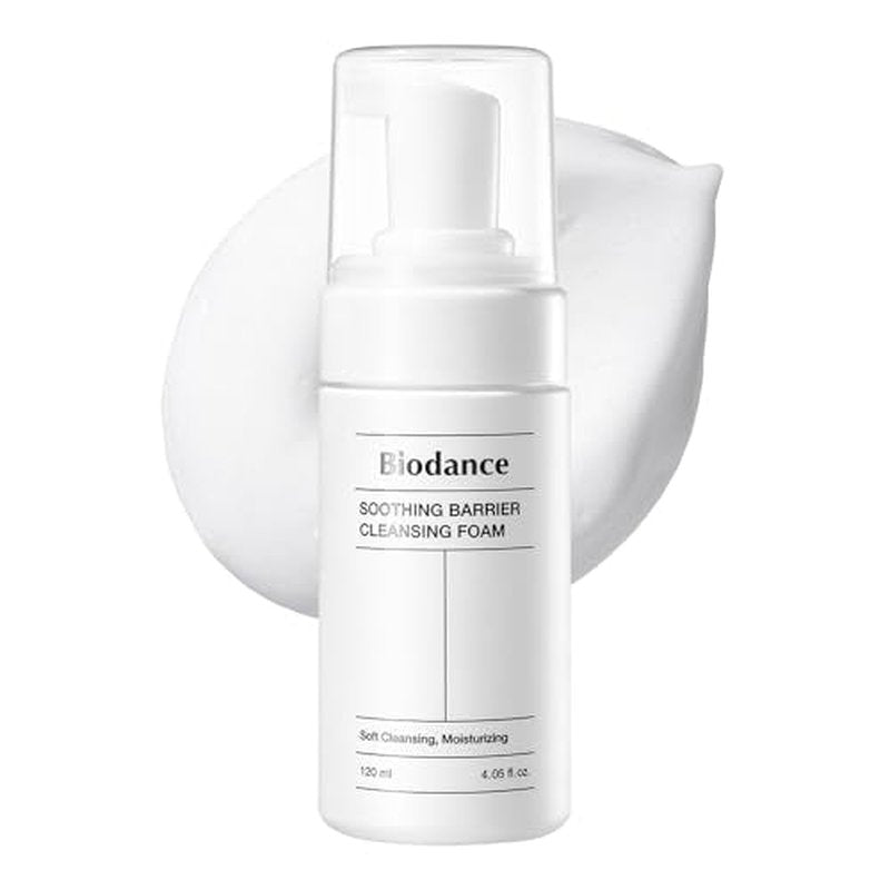 BIODANCE Soothing Barrier Cleansing Foam, Micro Bubble Foam, Gentle & Mild Facial Cleanser, Korean Skin Care | 4.06 fl.oz, 120ml