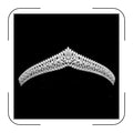 Silver Cubic Zirconia Wedding Tiara for Bride & Prom Queen - Small, Elegant Headpiece with Sparkling Stones - Variation Silver 2