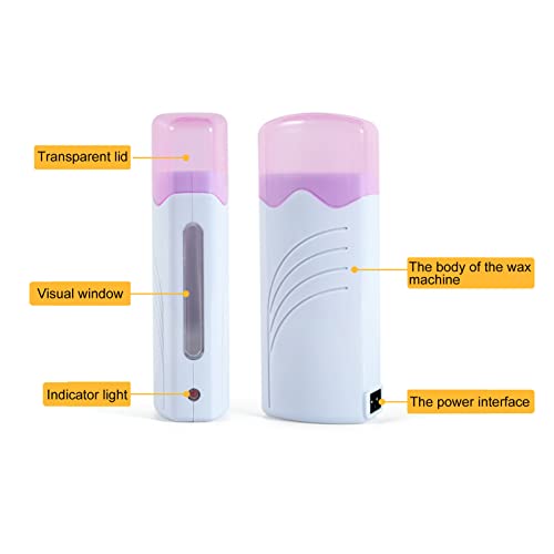 Double Depilatory Heater, Wax Warmer Machine, Portable Wax Warmer Machine for Leg Armpit with Heater Base