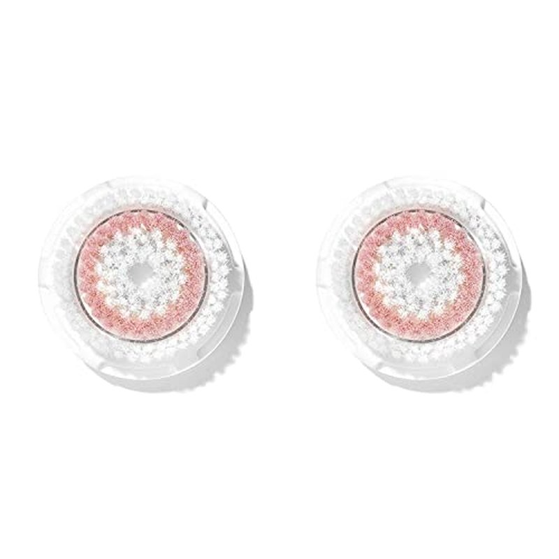 Clarisonic Face Cleansing Brush Head Replacement | Skin Brightening Face Brush for Dull Skin | Suitable for Sensitive Skin | Compatible with Mia 1, Mia 2, Radiance,2-count