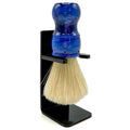 Premium Boar Bristle Shaving Brush with 24mm Knot and Blue Resin Handle
