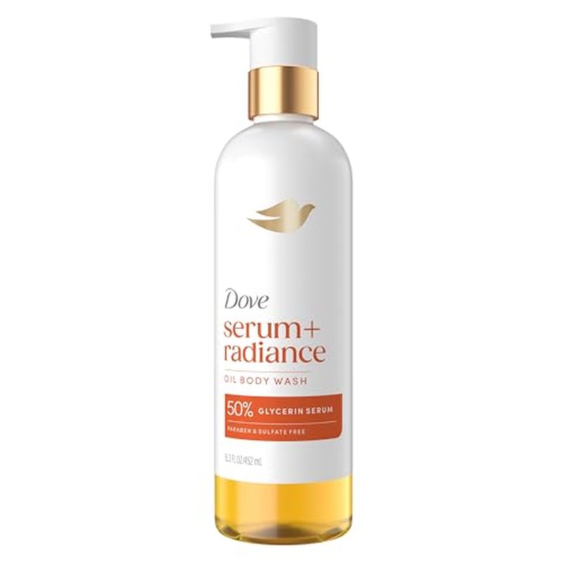 Dove Shower Oil Body Wash Serum + Radiance with Jojoba & Monoi Flower Oils, Hydrating & Radiance?Boosting Cleanser, 15.3 fl oz