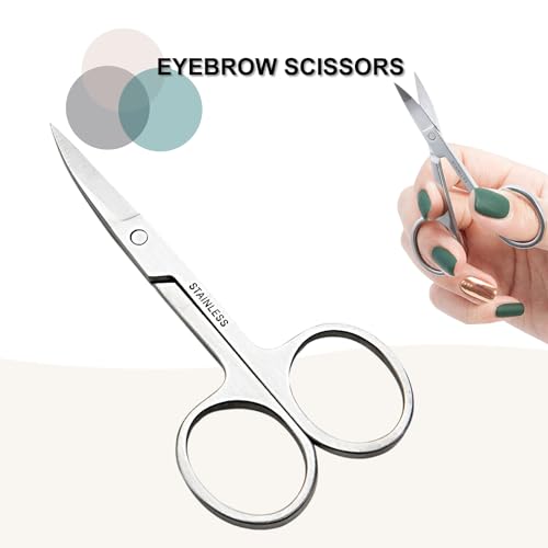 Eyebrow Razor, Hysotok Eyebrow Trimmer Kit with Stainless Steel Eyebrow Scissors Eyebrow Tweezers and Dual Angled Eyebrow Brush for Precise Eyebrow Grooming for Women