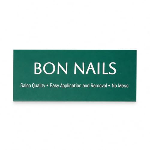 BON NAILS Wicked Green Classic Short Press-On Nails 30 Pieces with Glue Tabs