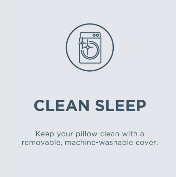Cooling Memory Foam Pillow with Removable Cover - Support & Breathability