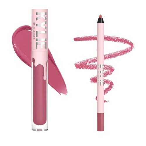 Liquid Lipstick and Lip Liner Kit - Shade 100 Posie K - Long Lasting & Smudge-Proof