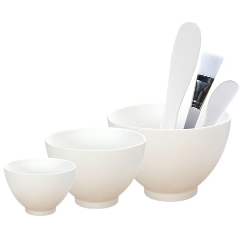APPEARUS White Silicone Facial Mask Mixing Bowl Set - Professional Spa & Esthetic Tool