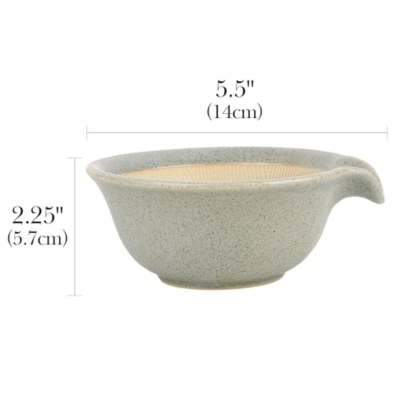 Linkidea Ceramic Shaving & Beard Grooming Bowl for Men, Wide Mouth Lathering Cup for Wet Razors, Traditional Shave Cream Cup (Grey)
